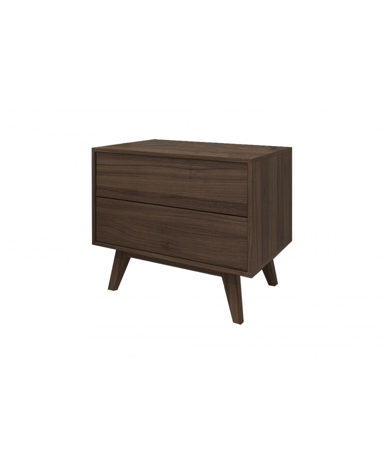 Mesa de Cabeceira 2 Gavetas Canto